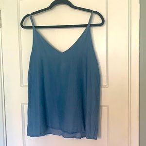 Chambray spaghetti strap cami